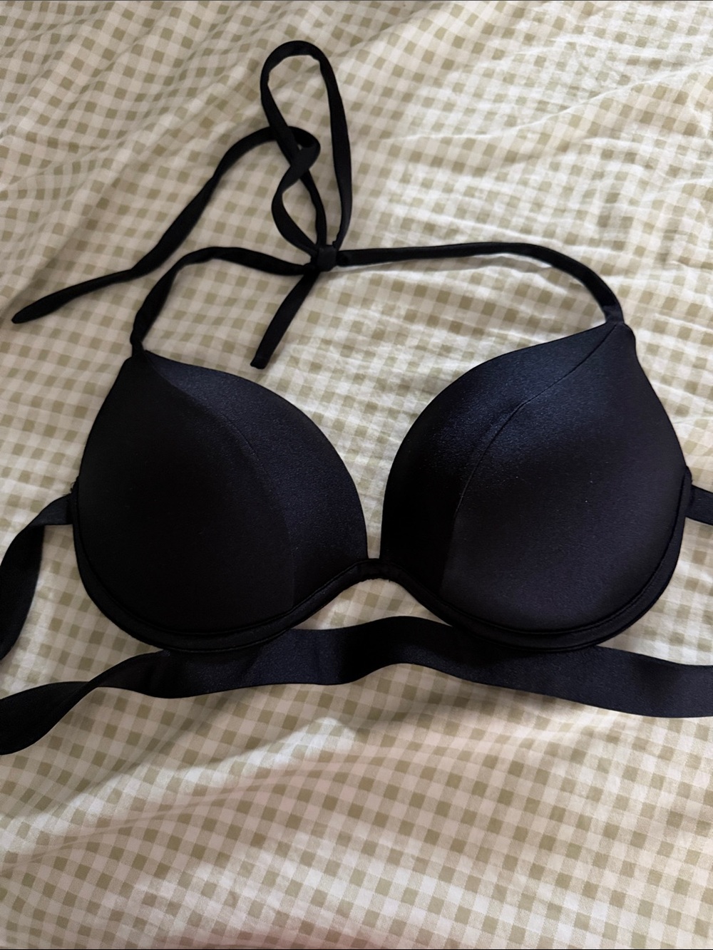 Victoria’s Secret black push-up bikini top with underwire